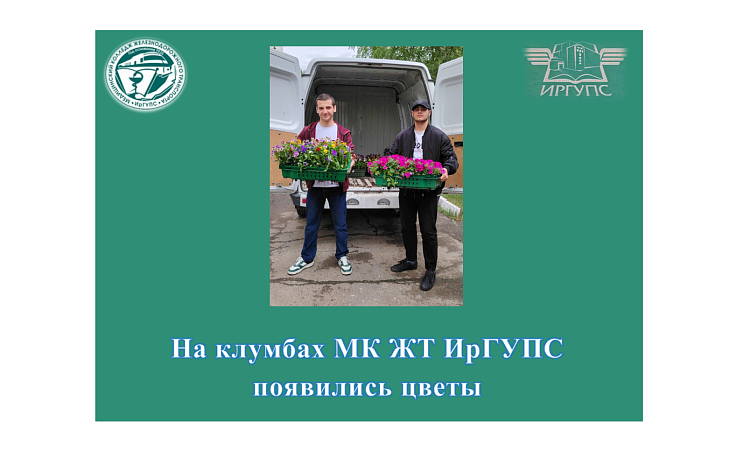 На клумбах МК ЖТ ИрГУПС появились цветы
