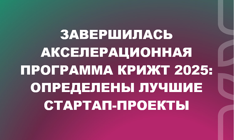 Завершилась Акселерационная программа КрИЖТ 2025: определены лучшие стартап-проекты